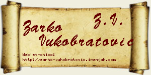 Žarko Vukobratović vizit kartica